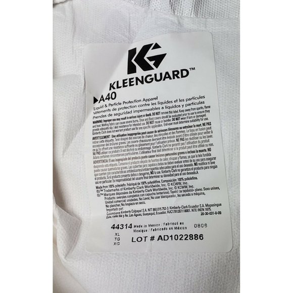 *LOT OF 5* Kleenguard A40 PPE Protective Suit Size X- Large 44314 New - Picture 3 of 4